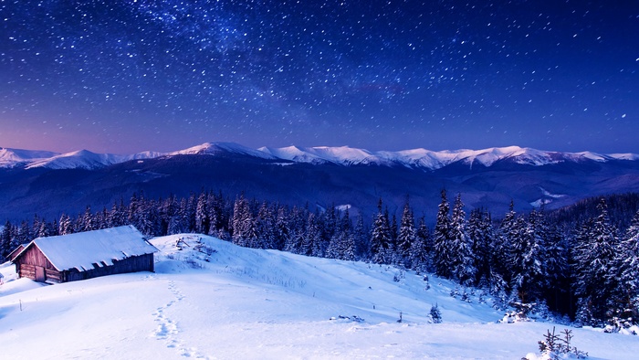 高清雪山雪景风景