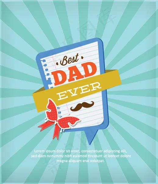 父亲节英文艺术字eps,ai矢量模版下载