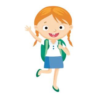 打招呼卡通人物