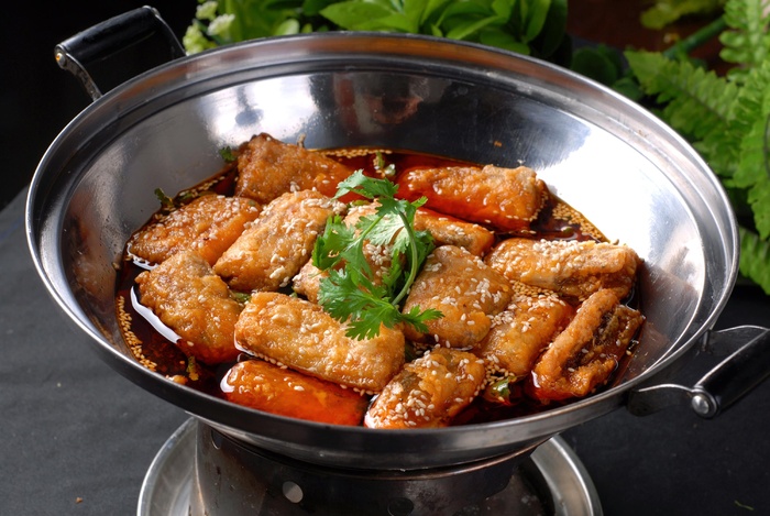 干锅美食焖锅湘菜麻辣香辣纸锅热干锅带鱼