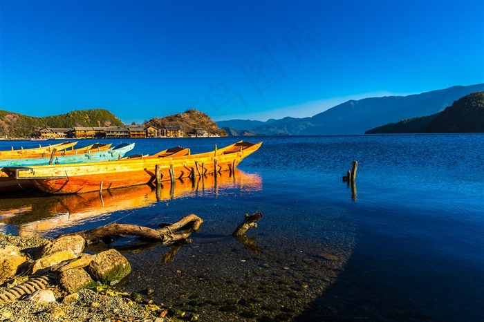 四川泸沽湖风景素材图