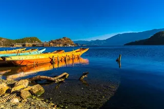 四川泸沽湖风景素材图