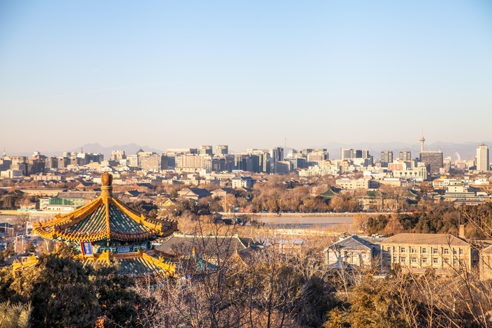 北京市城市群落白马寺远景