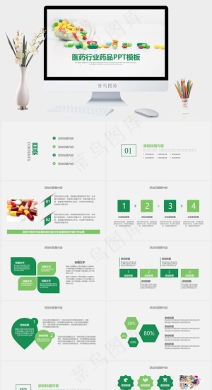 简约时尚医疗医学药品行业动态PPTt模板预览图