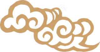 中式传统祥云中国风古典水纹吉祥图案免抠