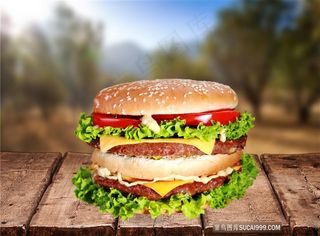 好吃又多层的汉堡