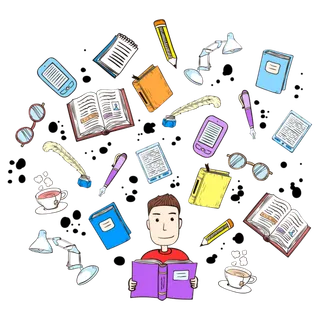 人物书本卡通简笔少儿兴趣班