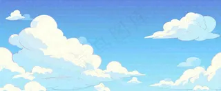 清新蓝天白云天空