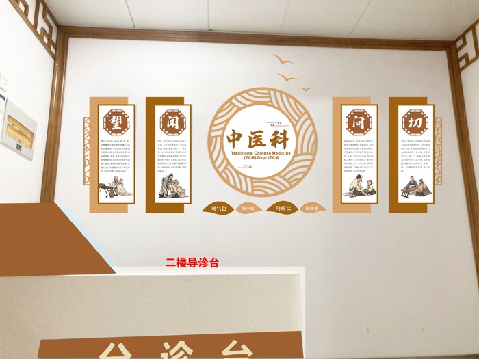 转曲中医科文化墙展厅展馆文化墙cdr矢量模版下载