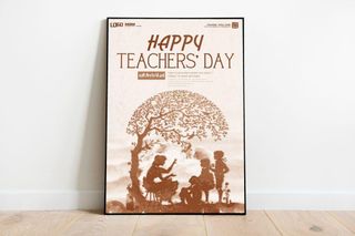 手绘感恩教师节海报