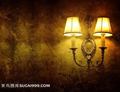 欧式壁灯摄影素材