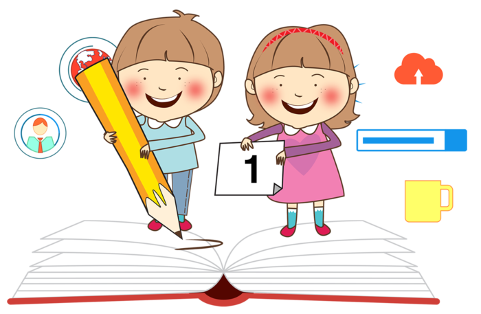 男孩女孩卡通可爱简笔少儿兴趣班