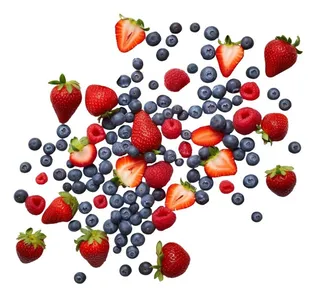 新鲜水果草莓蓝莓免抠图