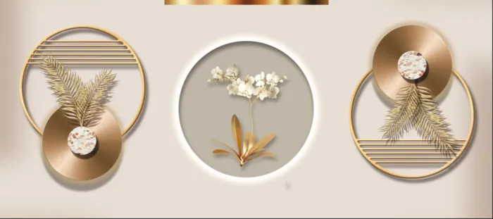 抽象三联装饰画psd模版下载