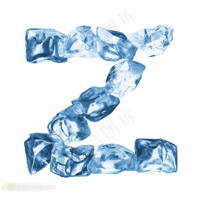 冰块组成的字母Z