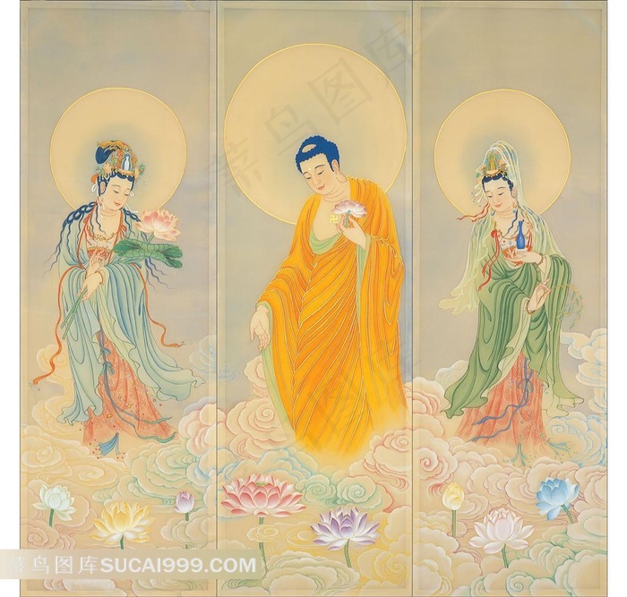 萬德莊嚴的西方三聖