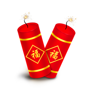红色烟花爆竹免扣素材