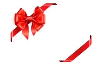 红色立体礼物盒蝴蝶结