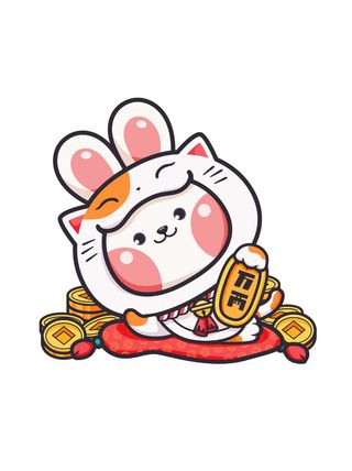 招财兔 招财兔子 黄金万两兔子 兔子 兔年兔子
