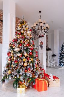 圣诞节圣诞壁炉圣诞树室内场景(88)