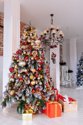 圣诞节圣诞壁炉圣诞树室内场景(88)