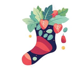 圣诞袜子卡通免抠