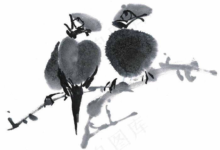 国画鸟高清摄影图片
