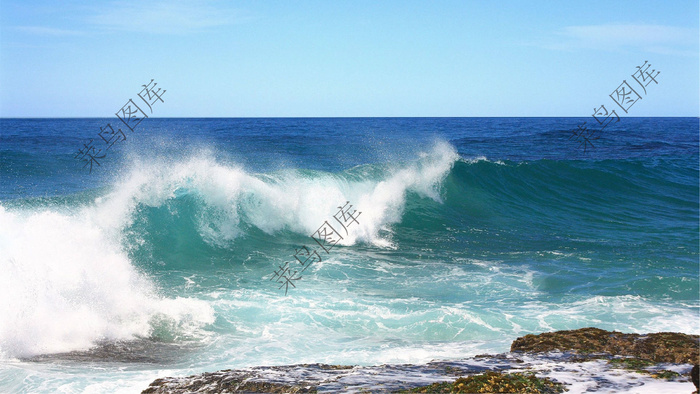 大海，海浪风景图ai矢量模版下载