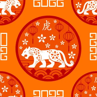 春节新年中国风虎年老虎元素平铺背景大图插画AI矢量设计素材eps,ai矢量模版下载