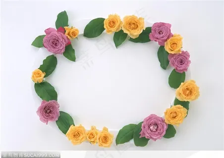 相框边框-漂亮鲜花组成的相框