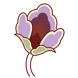 复古中国风国潮敦煌花纹花草插画手绘装饰小元素PSD素材