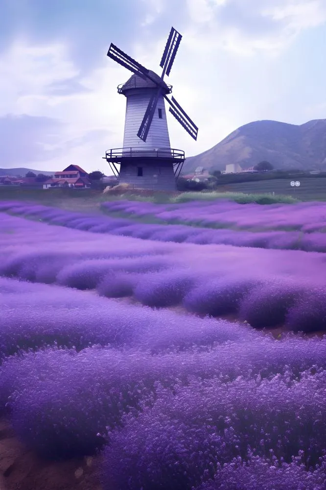 花海紫色花朵背景(2400x3600)