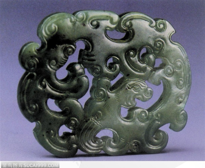 中华传统工艺-墨绿色豹子花纹