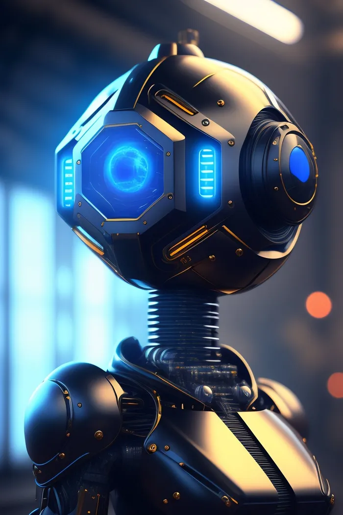 未来机器人cg概念插画