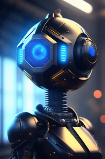 未来机器人cg概念插画