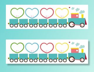 矢量卡通小火车