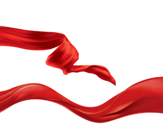 红色飘带免扣素材