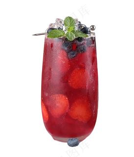 草莓果茶饮品图片（免抠图）