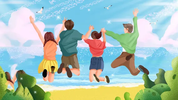 54青年海报54青年插画海报