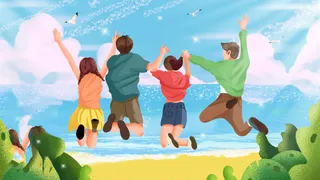 54青年海报54青年插画海报