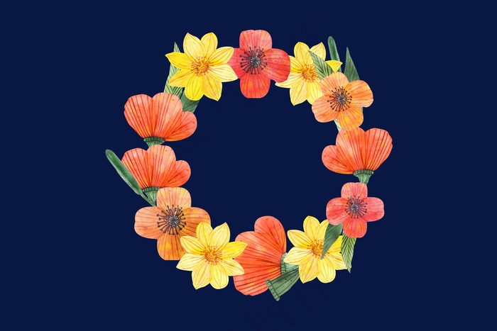 花圈, 花朵, 大丽花, 盛开, 开花, 花的