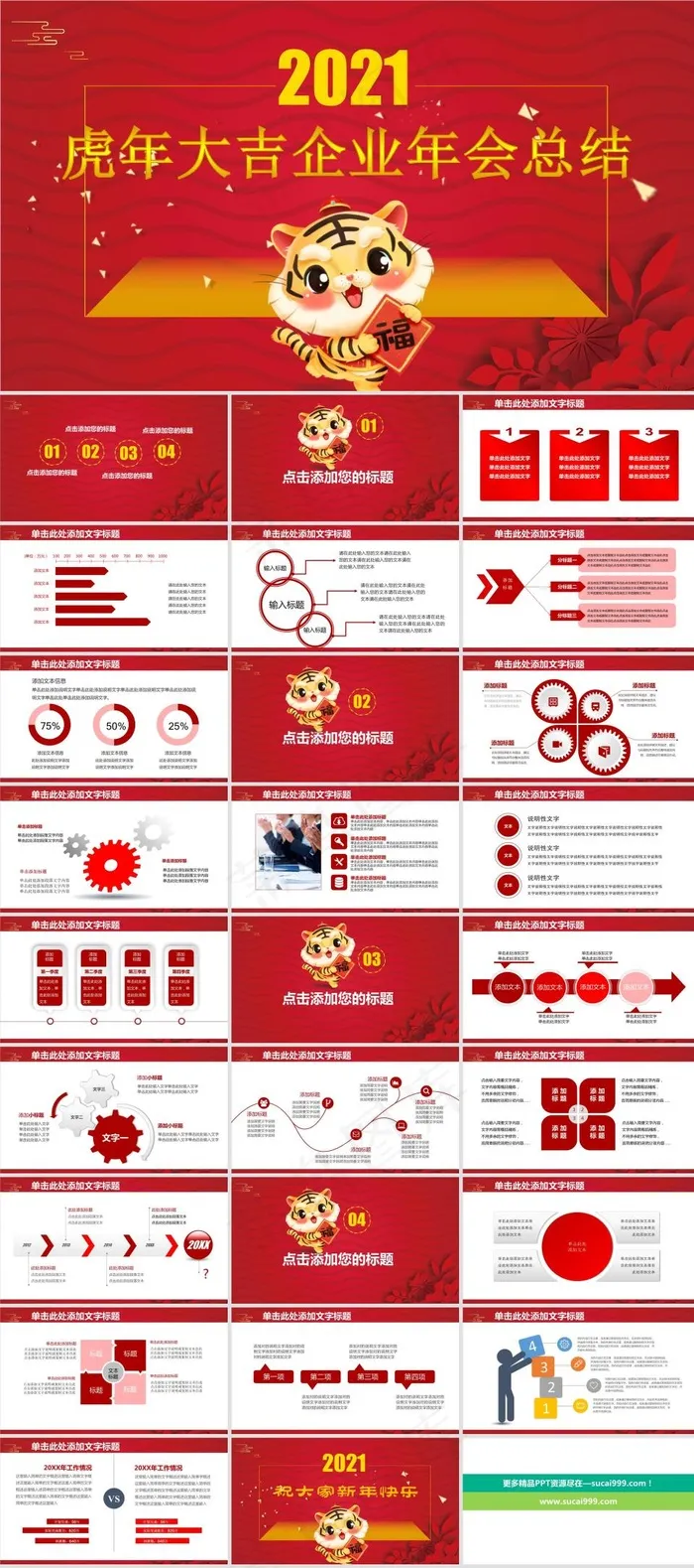 虎年大吉企业年会总结新年项目计划ppt模板 虎年大吉企业年会总结新年项目计划ppt模板