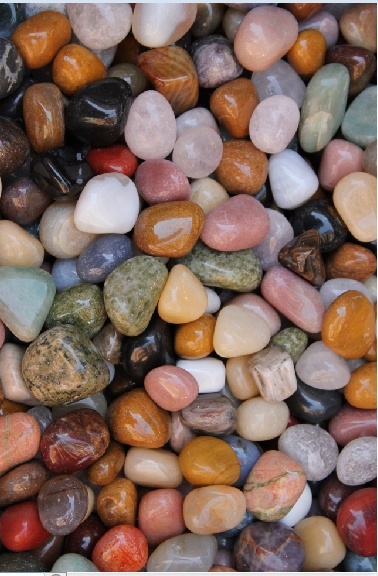 彩色石头玄关背景墙