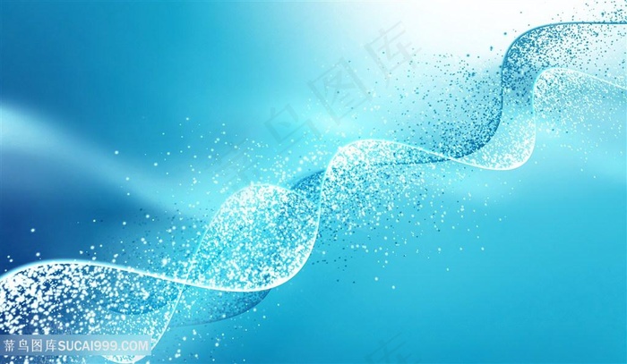 颗粒波浪线条分子结构