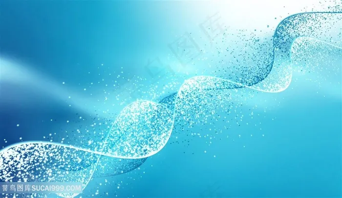颗粒波浪线条分子结构