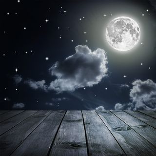 唯美木板星空景色大图