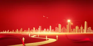 红色国庆节展板背景