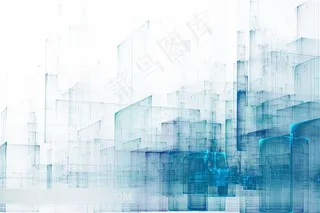蓝色底图商业插画