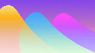 极简剪纸波浪弥散光渐变背景图