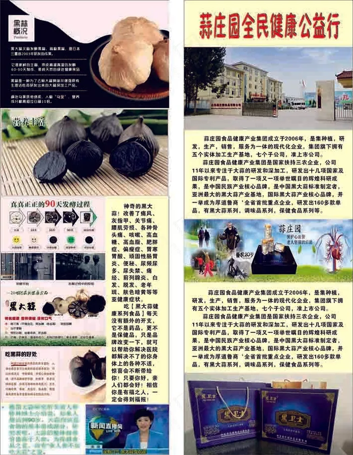 全民健康黑蒜简约海报展架cdr矢量模版下载